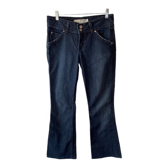 Hudson Women’s Dark Wash Bootcut Y2K Flap Pocket Jeans    Sz‎ 29 - Picture 1 of 9